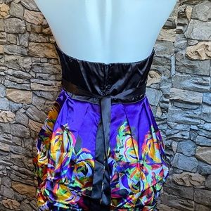 Beautiful party dress multi colored no straps